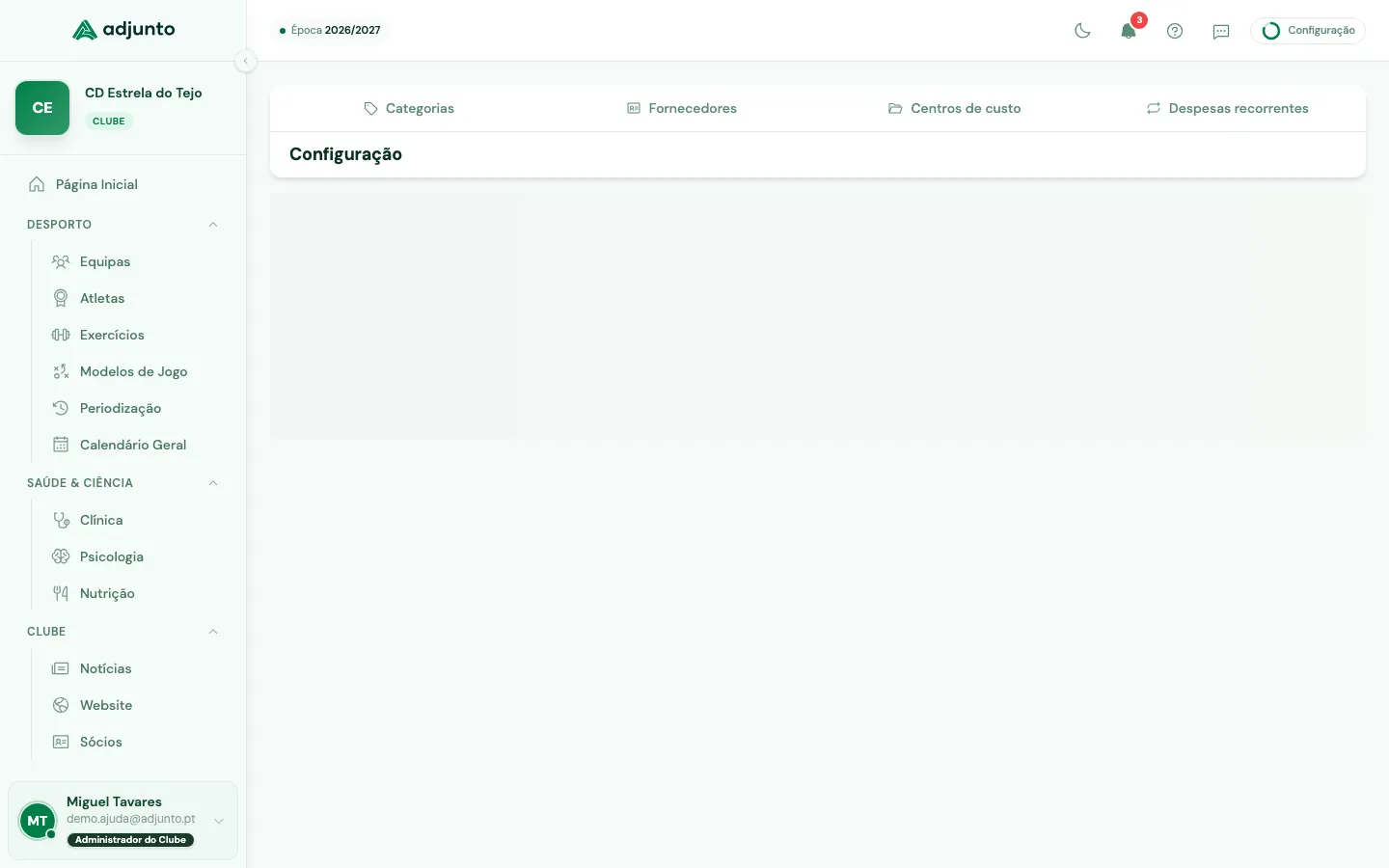 Página de automações financeiras
